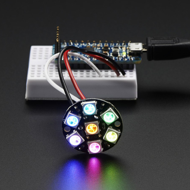 Neopixel Jewel - WS2812 7 x 5050 RGB LED With Intgrated Driver Neopixel Jewel - WS2812 7 x 5050 RGB LED With Intgrated Driver